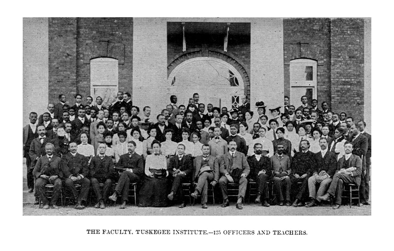 A high-quality image of the Faculty at Tuskegee Institute with 125 Officers and Teachers.