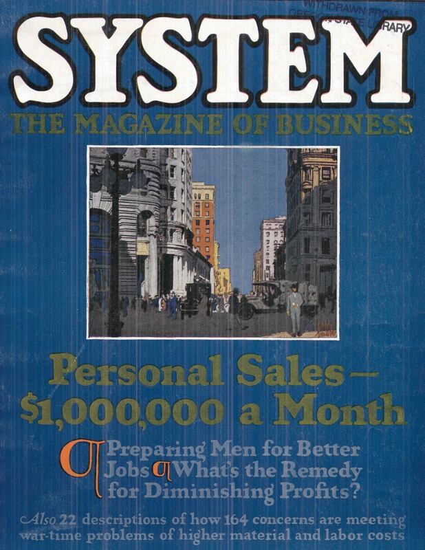 Picture of front page of System: The Magazine of Business.