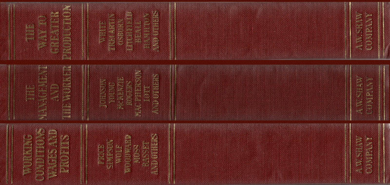 Image of the A. W. Shaw's three-volume companion set of books: 