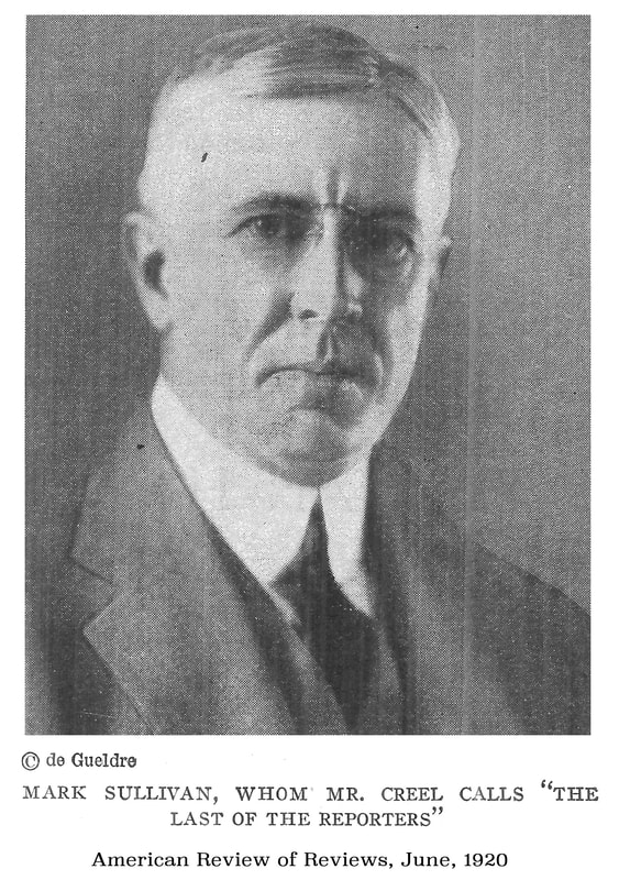 Picture of Mark Sullivan, Reporter from Review of Reviews in 1920.