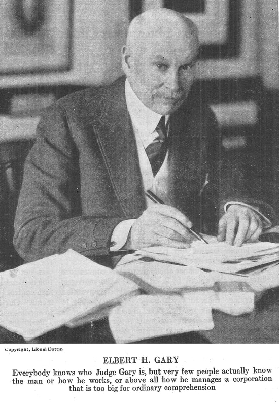 Picture of Judge Elbert H. Gary at his desk.