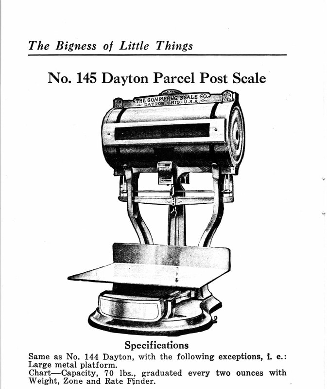 Picture the IBM (C-T-R Company) Dayton Number 145 Dayton Parcel Post Scale.