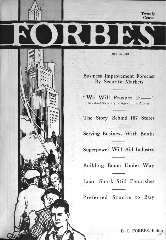 Picture of the cover of Forbes Magazine from May 13, 1922.