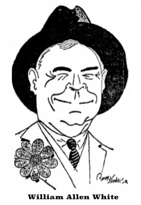 A high-quality, cartoon-like image of William Allen White.
