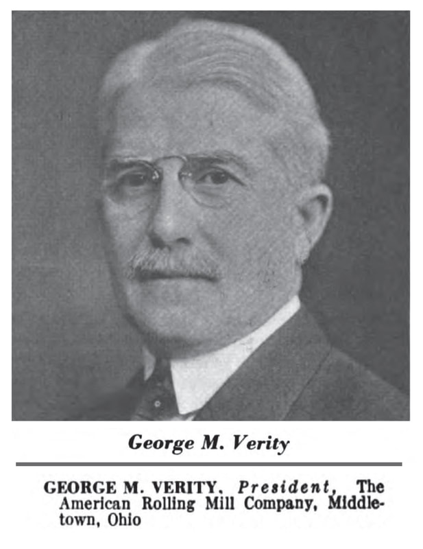 Picture of George M. Verity from May, 1926 Factory: The Magazine of Management (public domain).