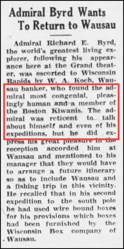 An excerpt from a press article about the character of Admiral Richard E. Byrd.