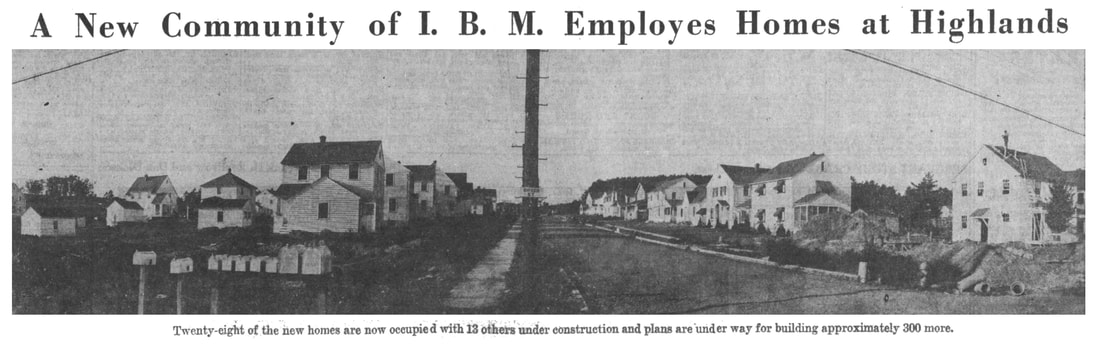 Picture of IBM's Endicott Highlands Affordable Housing project in 1937.