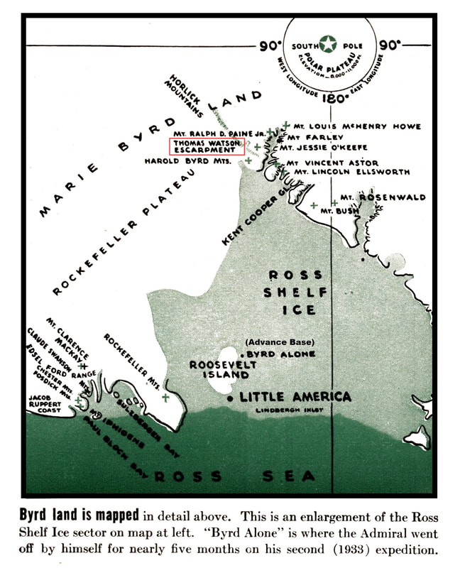 Antarctica map showing the 