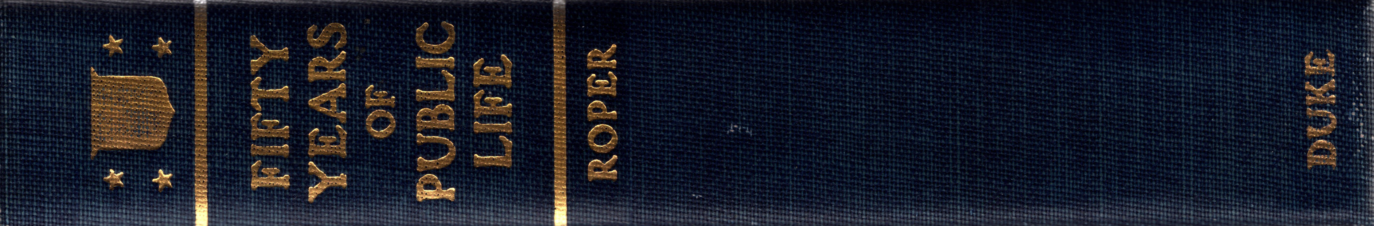 A high-quality, color image of the spine of Daniel C. Roper's 