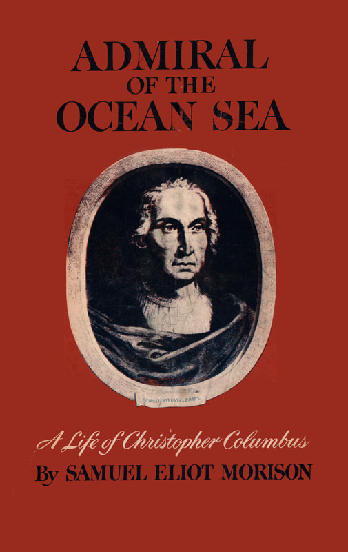 Front dust cover of “Admiral of the Ocean Sea” by Samuel Eliot Morison.