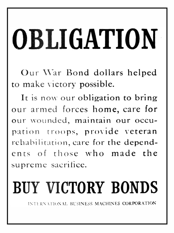 Picture of IBM World War II October 1945 War Bond Advertising Campaign: 