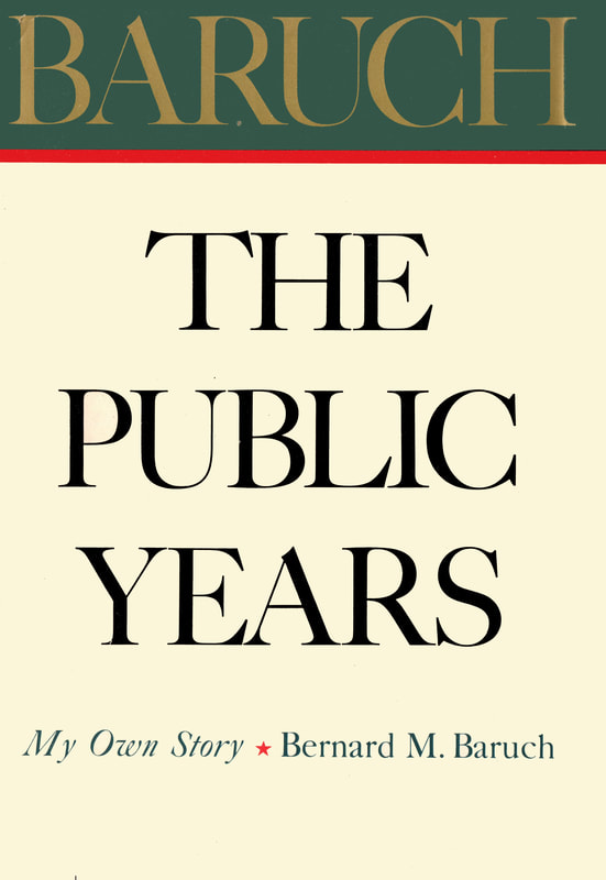 Front Dust Cover from Bernard Baruch's book: 