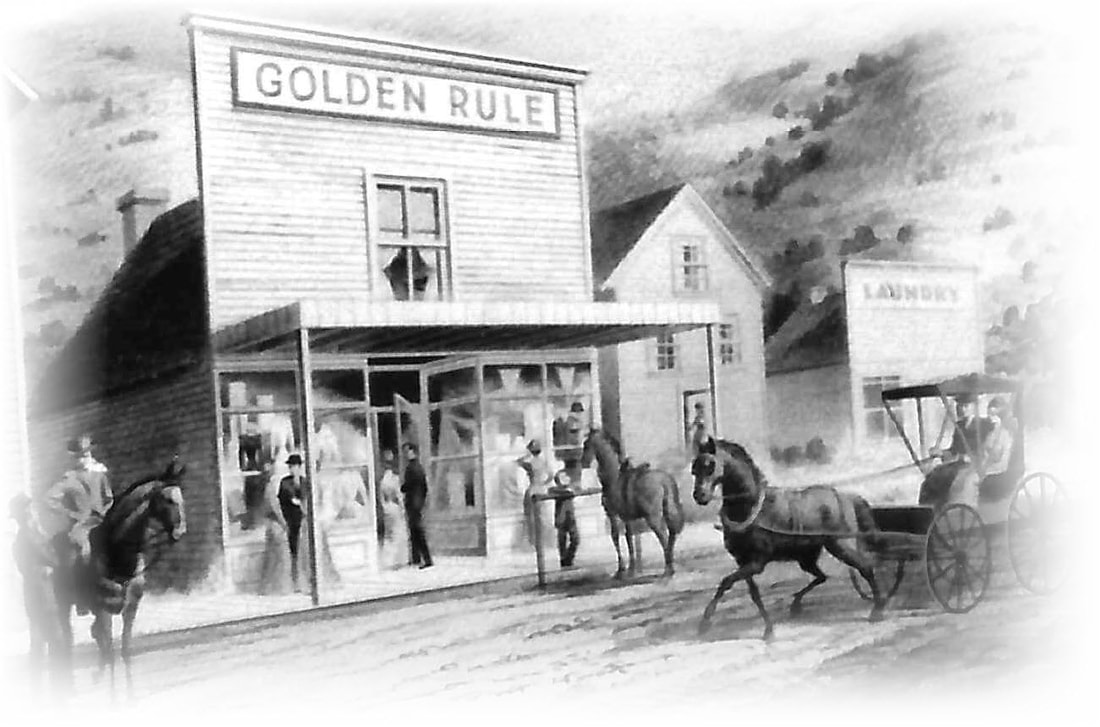 Image of the J C Penney's Golden Rule Store in Kemmerer, Wyoming.
