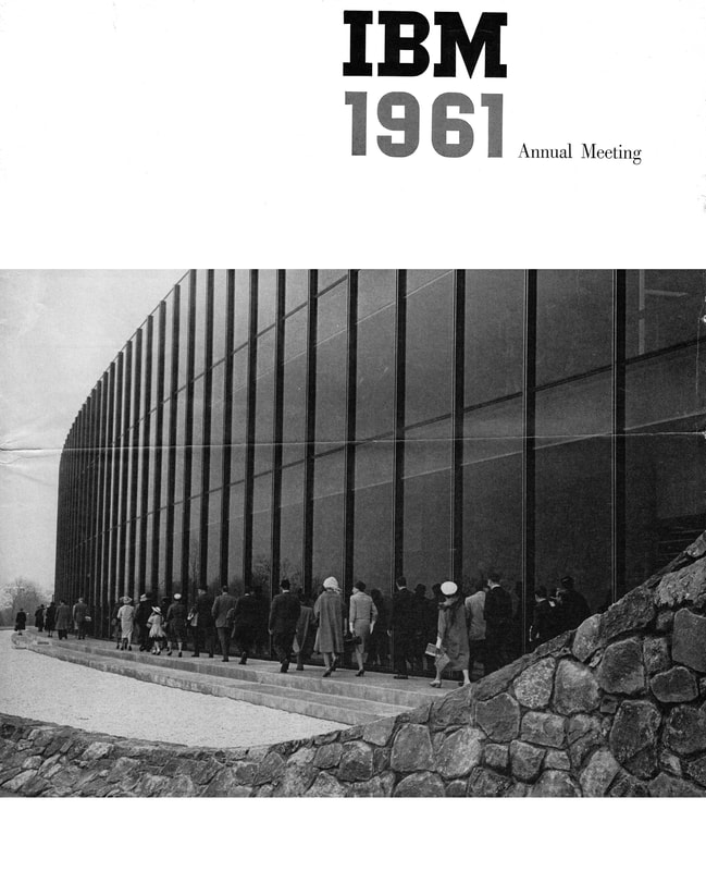 Image of the front cover of Tom Watson Jr.'s 1961 Report to IBM Shareholders.
