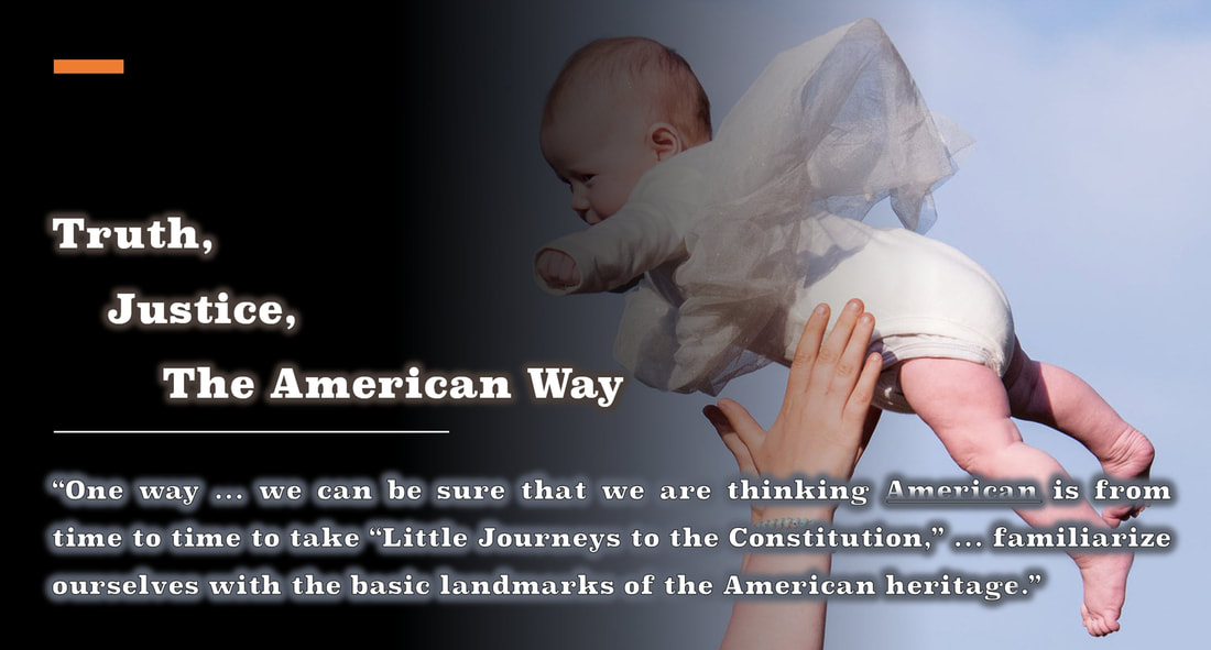 Image of a smiling, flying baby with the tagline: Truth, Justice, The American Way.