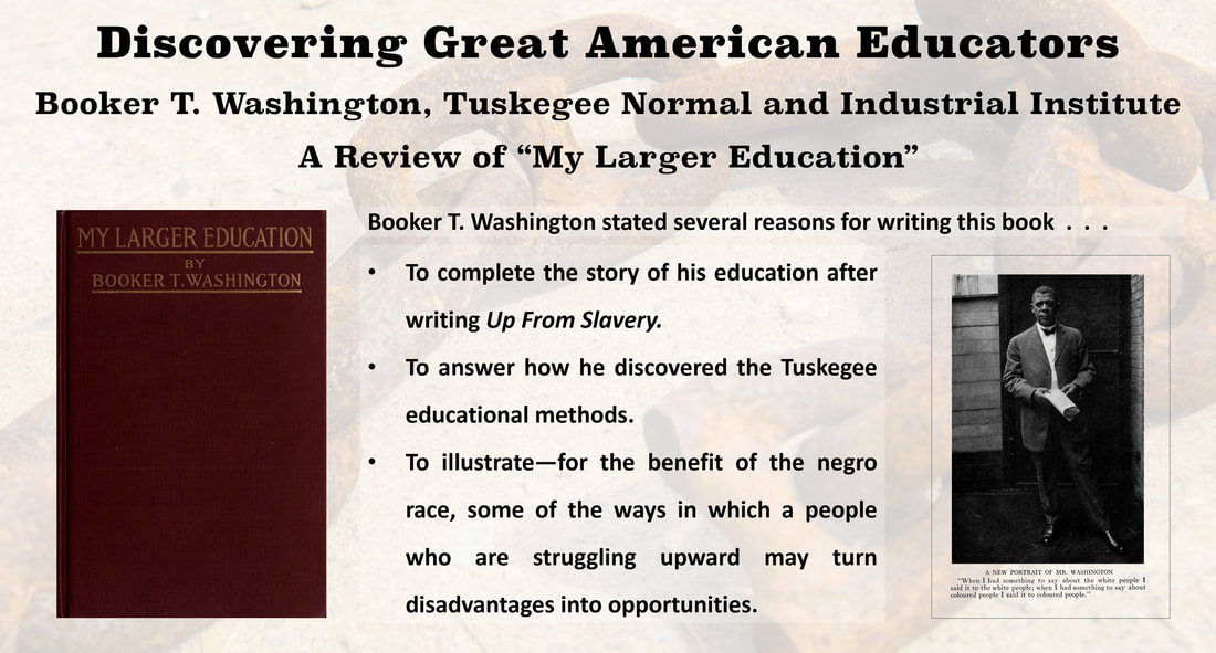 Picture of Dr. Booker T. Washington and the front cover of his book 