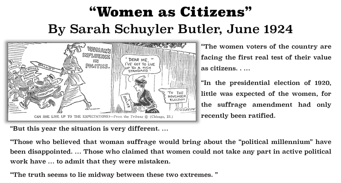 Slide highlighting Sarah Schuyler Butler's article entitled 