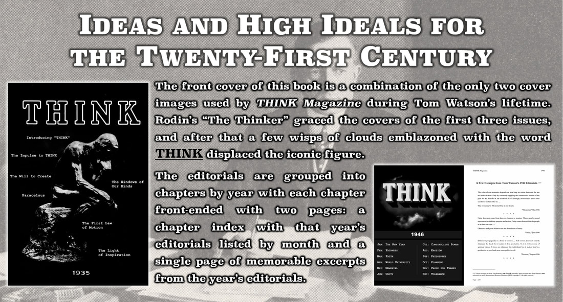 High quality slide with the Preface of THINK Again! 20th Century Ideas and High Ideals for the 21st Century.