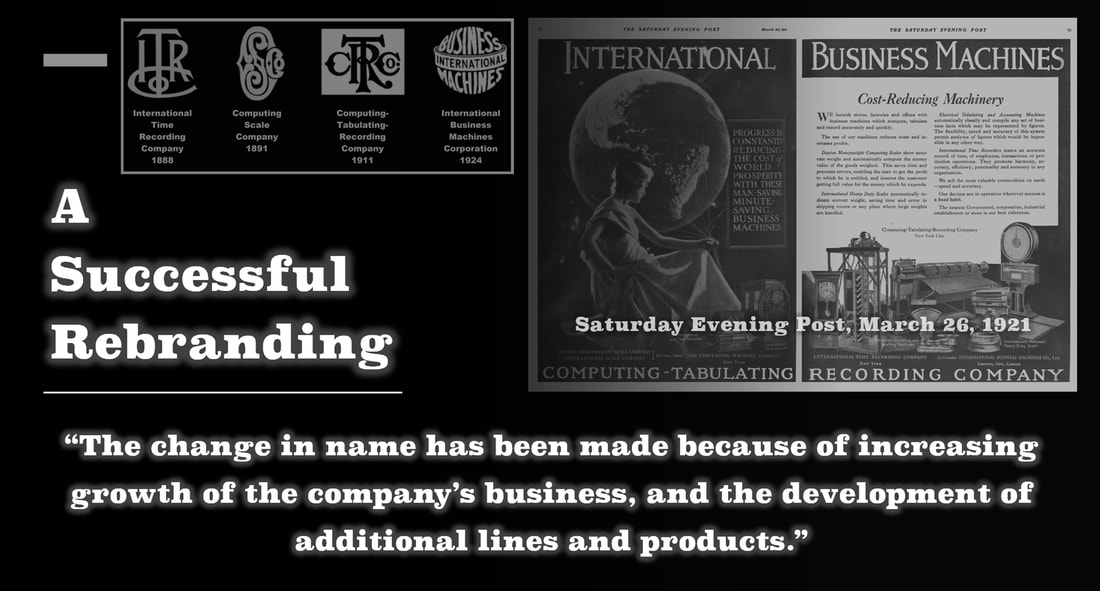 High quality black-and-white picture of an IBM and C-T-R Company Advertisement in the Saturday Evening Post in 1921.