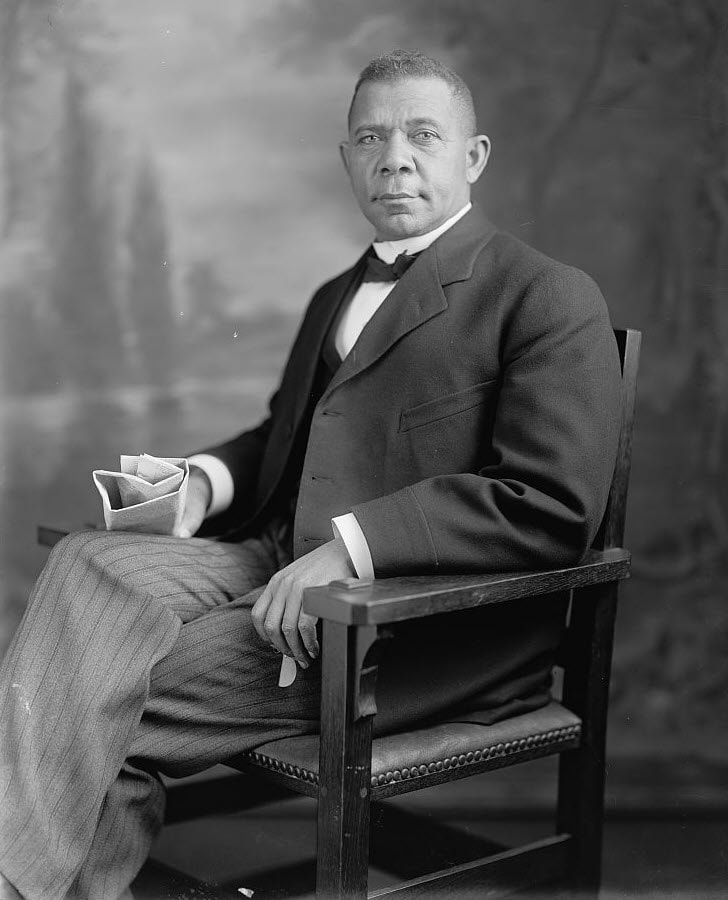 Image of Booker T. Washington sitting.