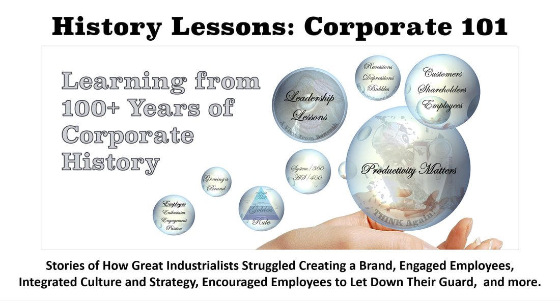 Image of Corporate 101 History Lessons: Productivity, Leadership, Customers, Shareholders and Employees.