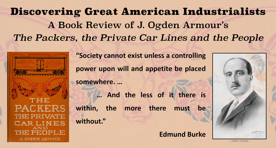 Image of J. Ogden Armour and the front cover of his book, 