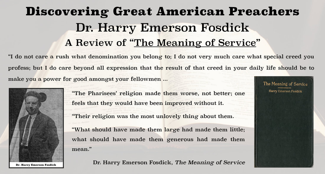 Slide with picture of Dr. Harry Emerson Fosdick, his book entitled 