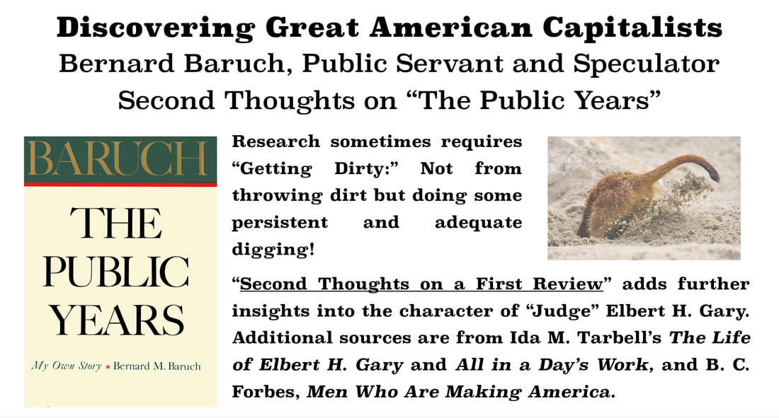 Discovering Great American Capitalists: Second thoughts on a first review of Bernard Baruch's 