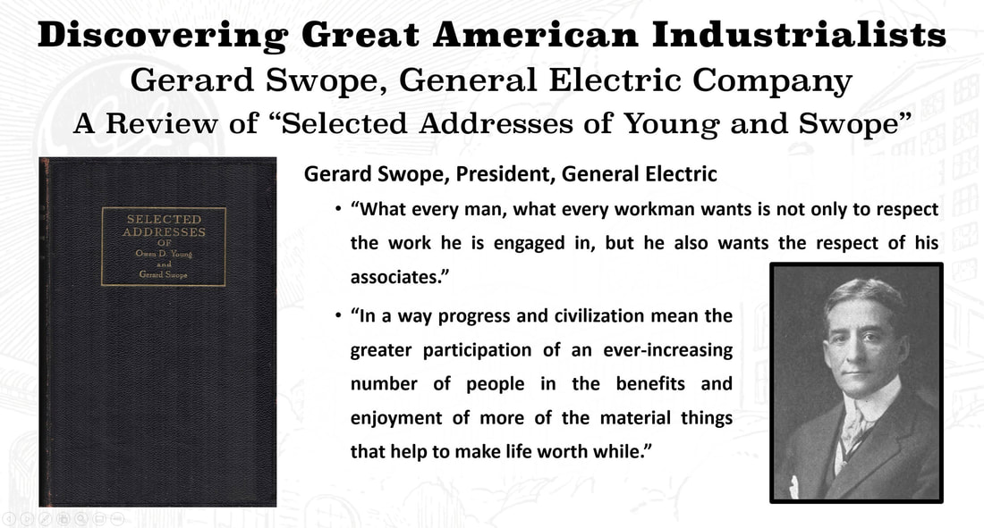 Discovering Great American Industrialists: Image of Gerard Swope, Gerard Swope's book 