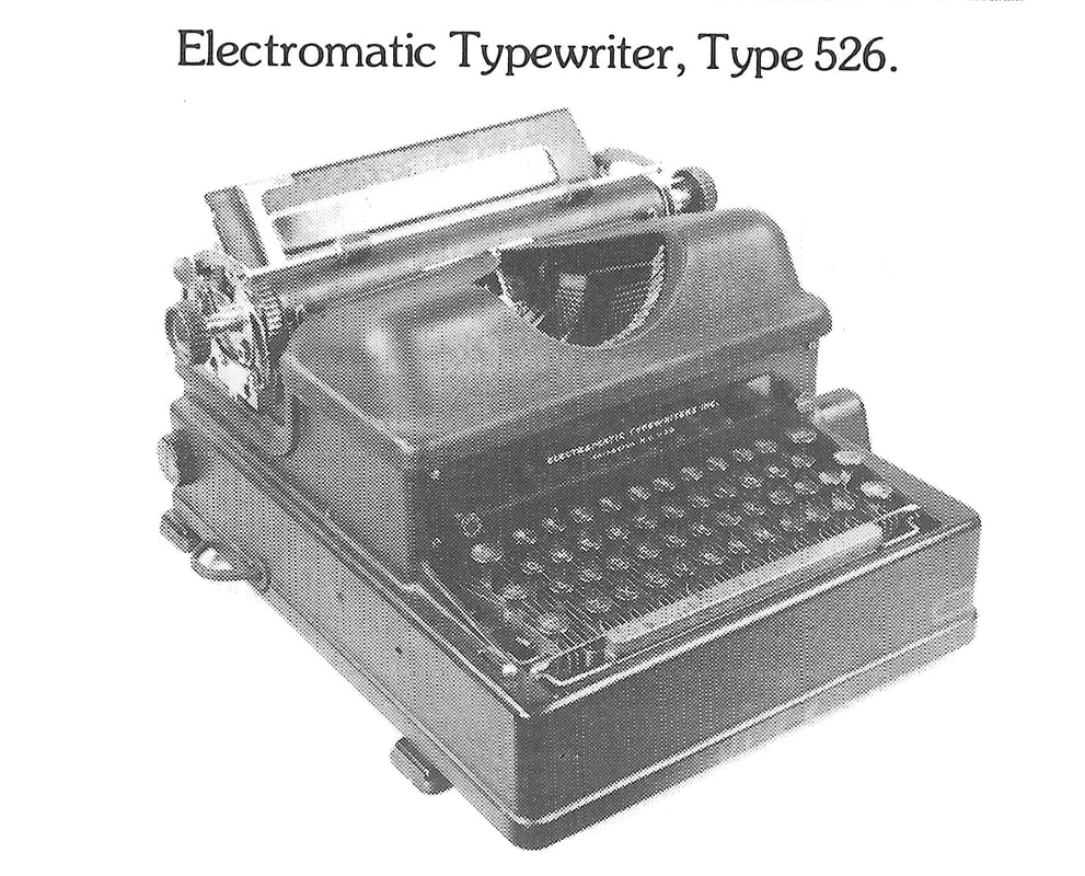 A black and white picture of the IBM Electromatic Typewriter - Type 526.
