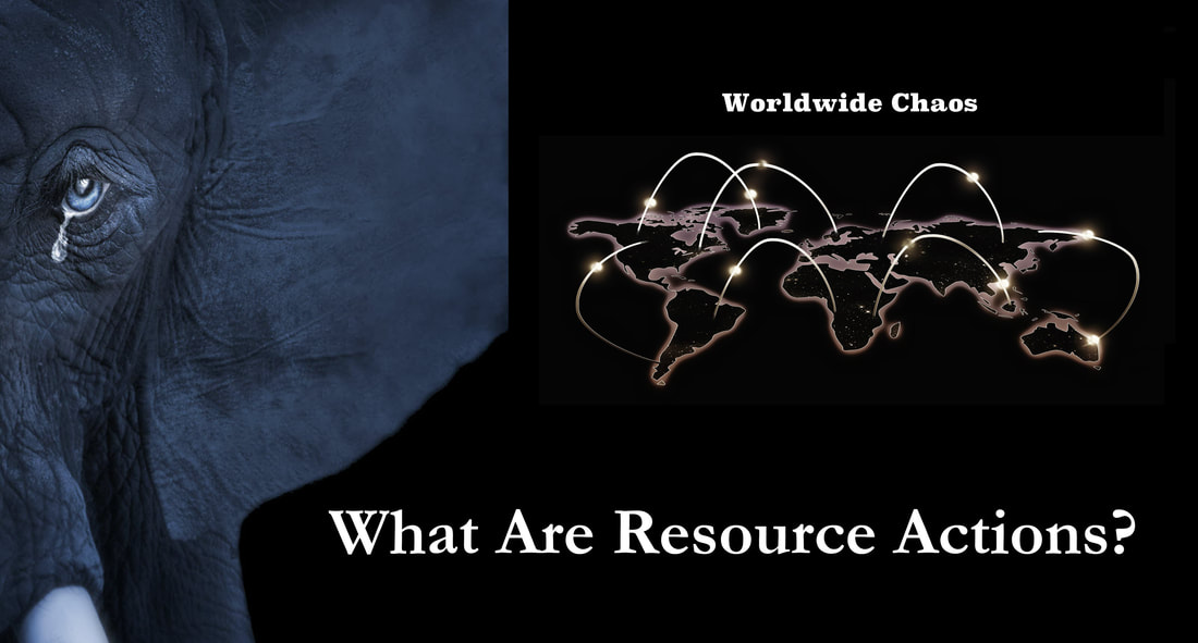Image of IBM resource actions happening worldwide and a crying elephant watching. Tagline: What Are Resource Actions?