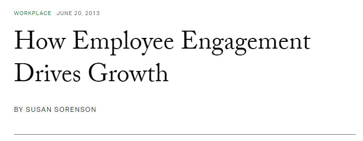 Image from Gallup's Employee Engagement with the tagline: 