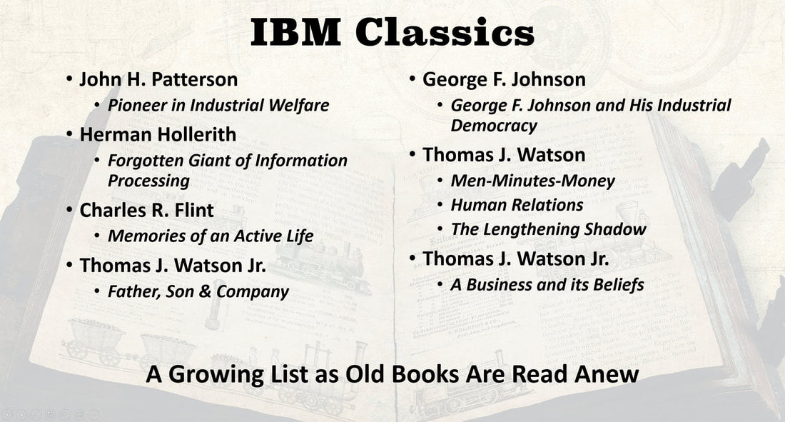 Image of Peter E. Greulich's IBM Classics: Patterson, Flint, Herman Hollerith, George F. Johnson, Watson Sr. and Watson Jr.