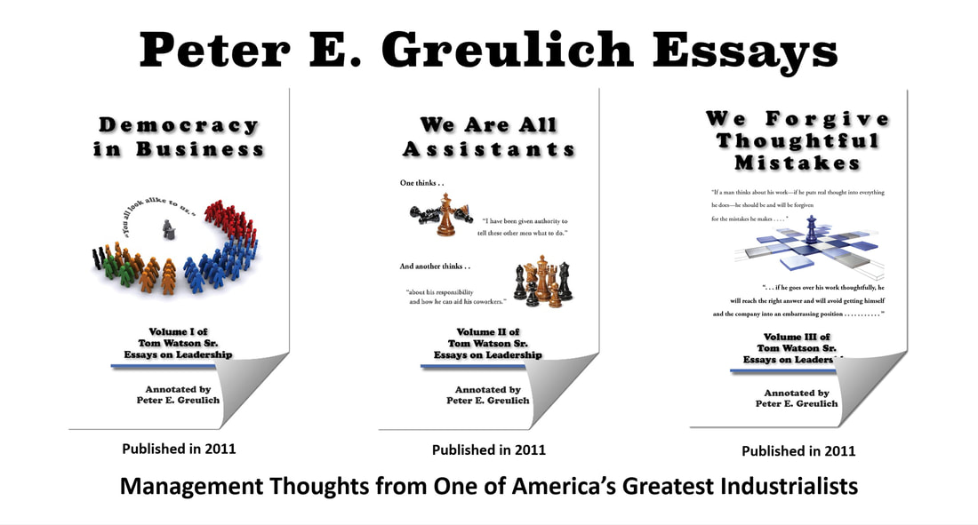 Image of Peter E. Greulich's Tom Watson Sr. Essays on Leadership