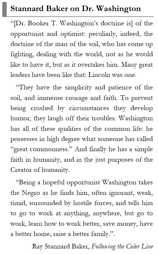 Ray Stannard Baker's Perspective on Dr. Booker T. Washington.
