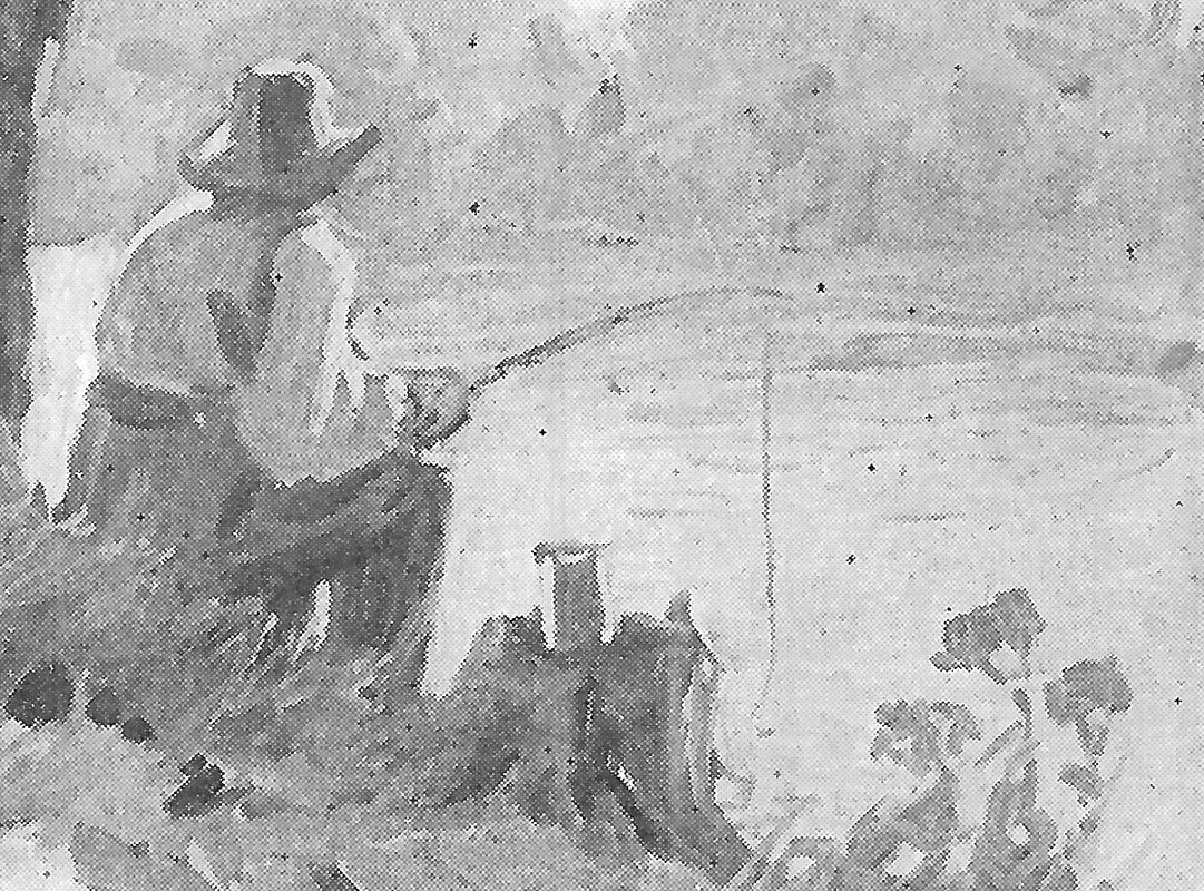 Picture of man fishing.