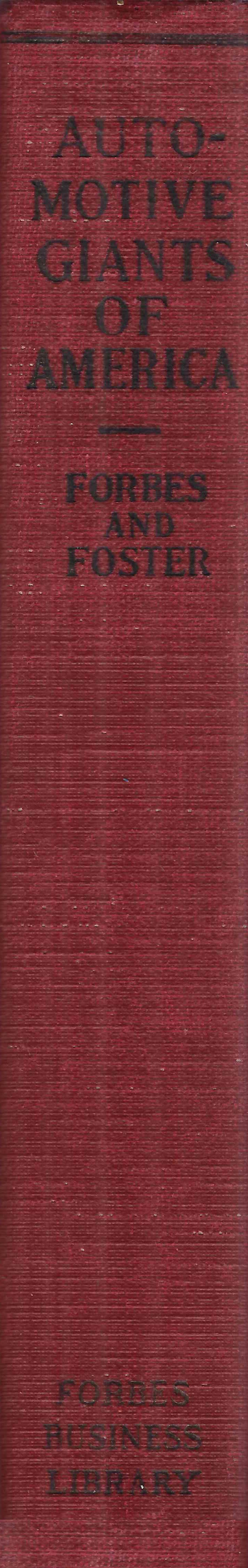 Image of the spine of B. C. Forbes' book 