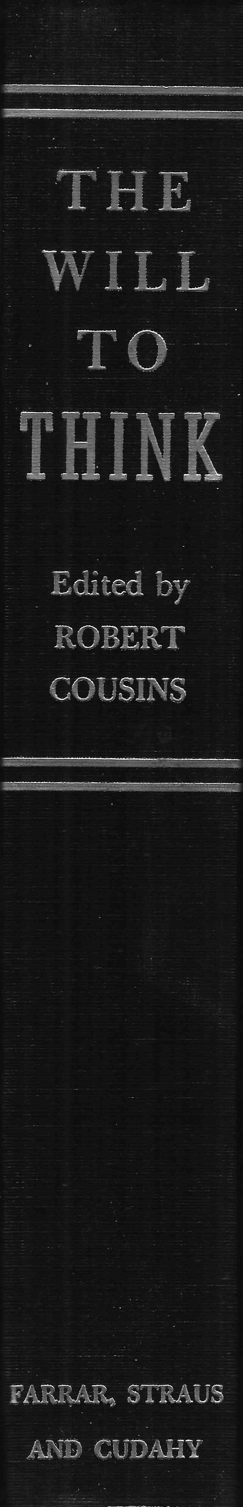 Picture of the spine of Robert Cousins' 
