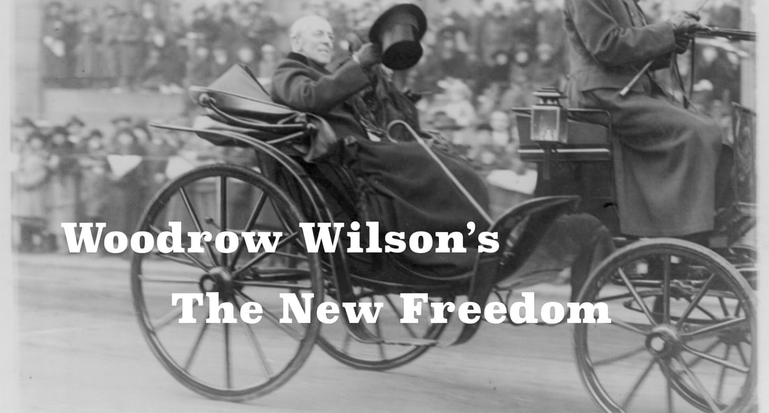 Image of Woodrow Wilson riding in a carriage to the Tomb of the Unknown Soldier.